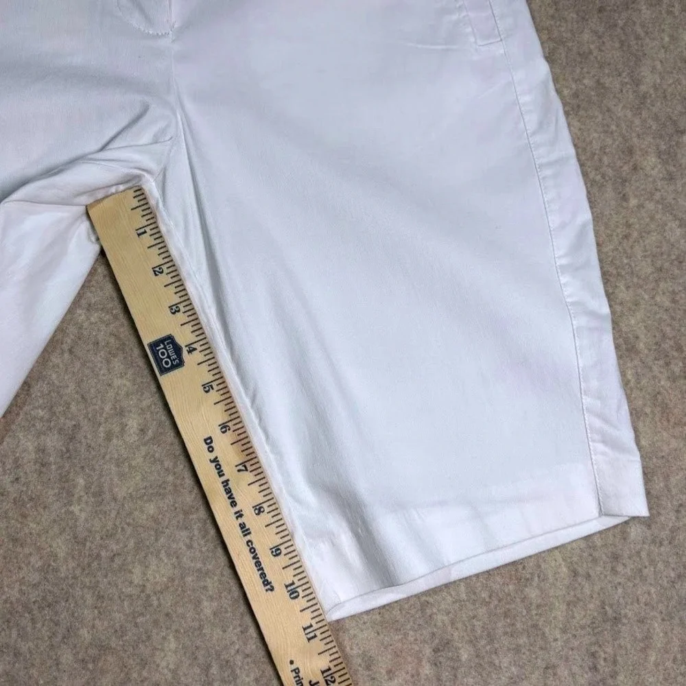 Bette‎ & Court Golf Shorts Womens 10 White Cotton Bermuda Preppy Coastal Classic